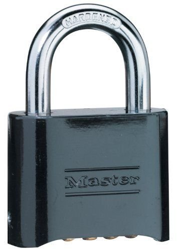 Master Lock Set-Your-Own Combination Padlock, Die-Cast, Black #178D (Pack of 4)