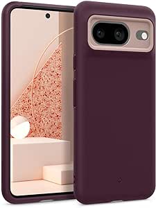 Caseology Nano Pop für Google Pixel 8 Hülle, [Zweitonfarbe], Militärstandard Fallschutz, Seitliche Griffmuster Handyhülle für Google Pixel 8 - Burgundy Bean