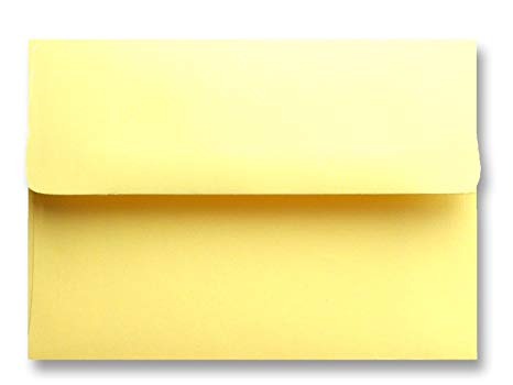 Canary Yellow Pastel 25 Pack A7 Envelopes for 5 X 7 Invitations Announcements Communions Confirmations Showers from The Envelope Gallery
