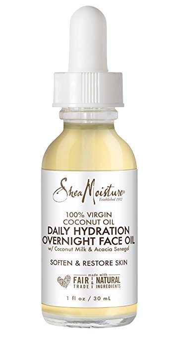 Shea Moisture 100% Virgin Coconut Daily Hydration Overnight Face Oil, 1 Ounce