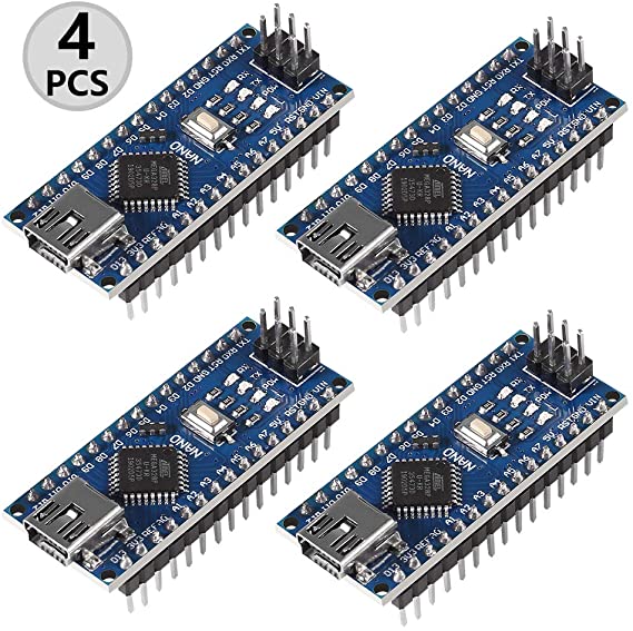 Dorhea Arduino Nano V3.0 Nano Board ATmega328P CH340 5V 16M Microcontroller Board, Compatible with Arduino Electronics Development Board Nano 328P Nano 3.0 Without USB (4PCS)