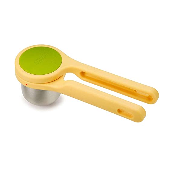 Joseph Joseph 20101 Helix Citrus Juicer Ergonomic Twist-Action Hand Press Stainless Steel, Yellow