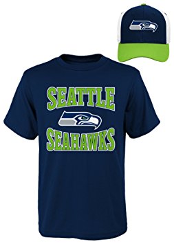 NFL Youth Boys Short Sleeve Tee and Hat Set