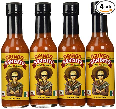 Gringo Bandito Hot Sauce, Red, 5 Ounce (Pack of 4)
