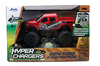 Jada Toys HyperChargers Just Truck 2014 Ford F-150 SVT Raptor R/C Vehicle, Red