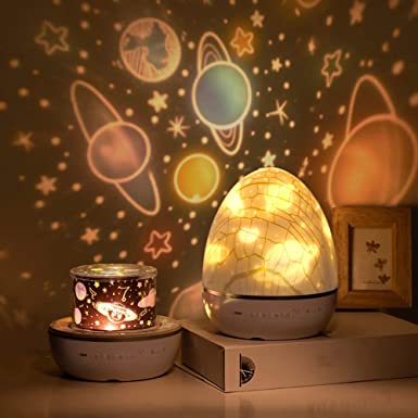 Night Light for Kids, Star Projector Night Light for Kids Soothing Rotating Star Night Light Projector for Bedroom, Remote & Timer, Rechargeable Lamp Cast for Christmas Birthday Party