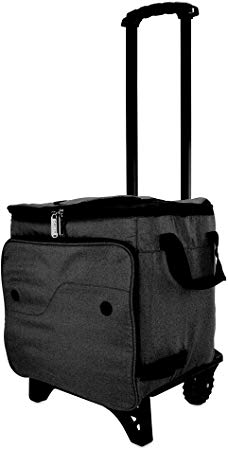 DALIX Rolling Cooler Thermal Insulated Trolley Bag Sports Leak Proof in Black