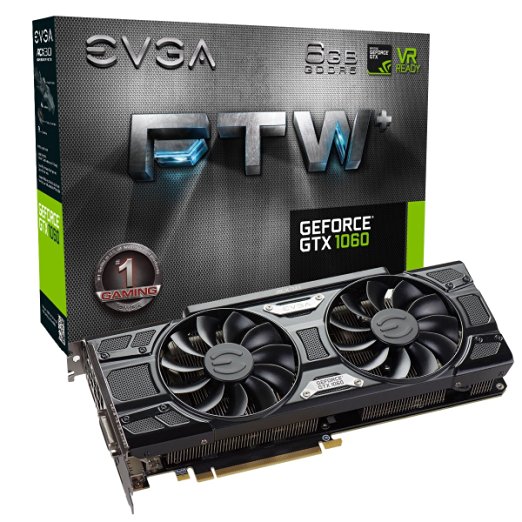 EVGA GeForce GTX 1060 6GB FTW  GAMING ACX 3.0, 6GB GDDR5, LED, DX12 OSD Support (PXOC) Graphics Card 06G-P4-6368-KR