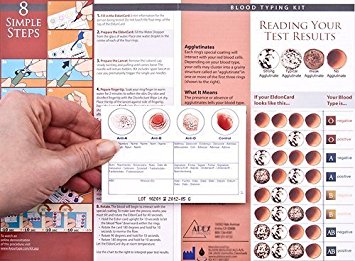 (2 Pack) Eldoncard Blood Type Test (Complete Kit) - air sealed envelope, safety lancet, micropipette, cleansing swab
