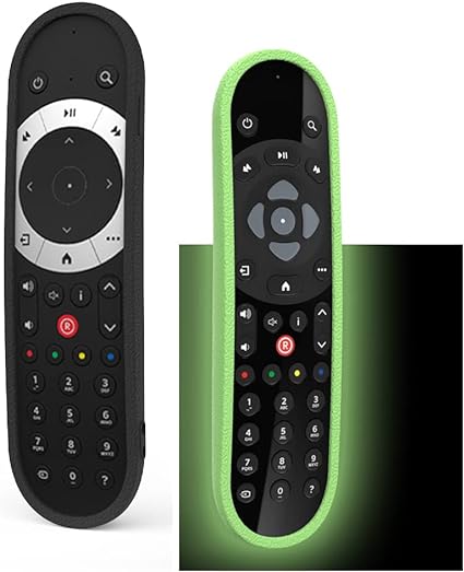 2pc SKY Q Remote Control Cover SIKAI Shockproof Protective Silicone Remote Case Cover Skin for Sky Q, Sky Glass Remote, Touch Remote & all current SKY Q BLUETOOTH Remote (Black & Luminous Green)