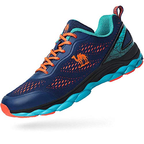 CAMEL Men's Indigo Trail Running Shoes Blue Mesh Sport Shoes for Athletic Gym