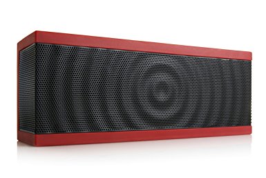 SoundBlock Custom Wireless Bluetooth Stereo Speaker for Computers and Smartphones Bluetooth 30 Technology with Built-in Speakerphone and 10 Hour Rechargeable Battery In BlueRed