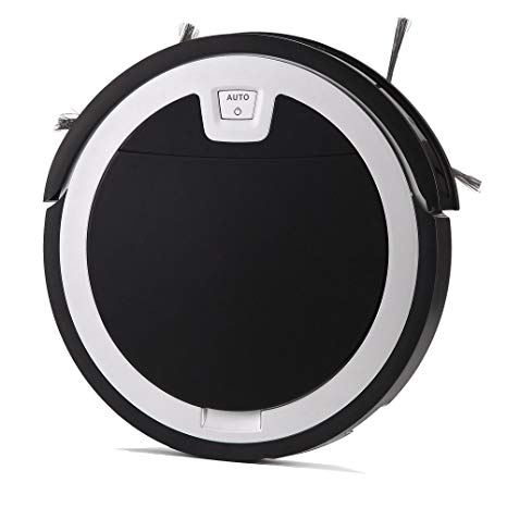 Robotic Vacuum cleaner with APP & Remote control, Built-in Water Tank and Dustbin with attached Mop for Hardwood Floors, Thin Carpet, Marble and Pets Owners