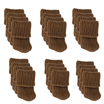 24 PCS Chair Leg Socks Knitted Furniture Socks - Chair,Floor Protectors for avoid scratches - Furniture Pads for moving easily and Reduce Noise(coffee)
