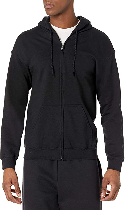 Gildan Mens Fleece Zip Hooded Sweatshirt Shirt