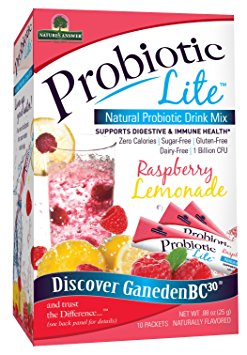 Nature's Answer Probiotic Lite Stick Pack Supplement, Raspberry Lemonade, 10 Count