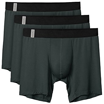 David Archy Men's 3 Pack Underwear Ultra Soft Bamboo Rayon Basic Boxer Briefs