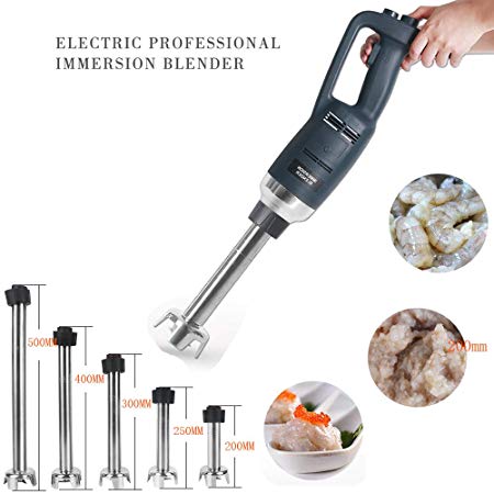 GZZT Commercial Electric Immersion Blender Hand held Stick variable speed Mixer 350W with Removable Shaft, 6-50 Gallon capacity (10 Inch Shaft)