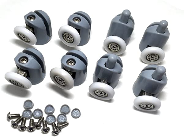 8 Pcs Shower Door Rollers/Runners/Wheels/Pulleys 25mm Diameter Bathroom Replacement Parts