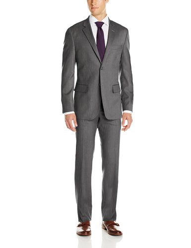 Nautica Men's Two-Piece Classic Fit Suit with Two-Button Side Vent Jacket and Pant