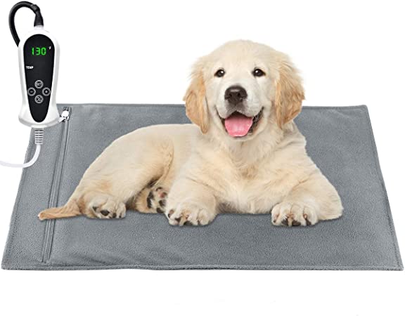 RIOGOO Pet Heating Pad Large, Upgraded Electric Dog Cat Heating Pad Indoor Waterproof, Auto Power Off