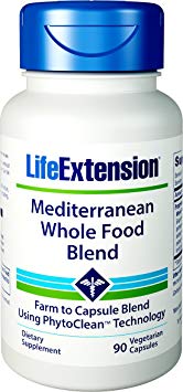 Life Extension Mediterranean Whole Food Blend, 90 Vegetarian Capsules