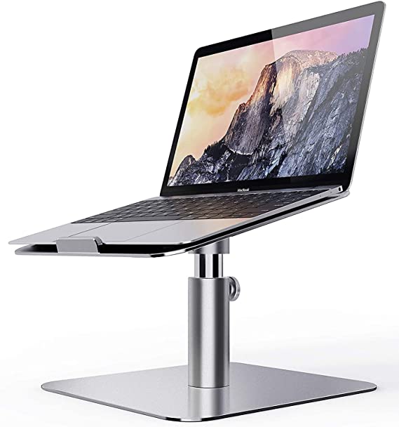 Laptop Stand Adjustable, Ohuhu Ergonomic Aluminum Notebook Computer Holder, Multi-Angle & 360 Rotating Laptop Riser for Desk, Compatible with 10" - 17" Laptops such as MacBook Air Pro, Dell, HP, Lenovo, Gift Idea for Mother's Day