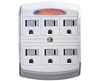 POWER ZONE OR801105 Tap 6 Outlet with Nightlight