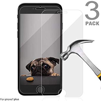 iPhone 7 Plus Screen Protector,Toobeeyoo [3-Pack] Tempered Glass Screen Protector for Apple iPhone 7 Plus