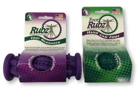 Due North Foot Rubz Combo Pack,  Original Foot Rubz & Foot Massage Roller,0.6 Pound