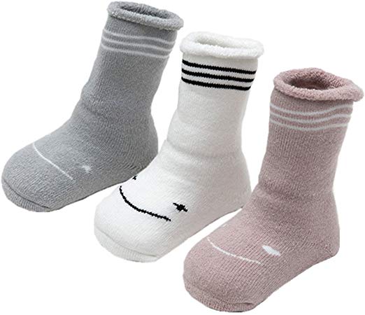 Zaples Unisex Baby Socks 3/6 Pack Soft Cotton Warm Winter Infant & Toddler Socks