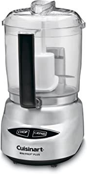 Cuisinart DLC-4CHB Mini-Prep Plus 4-Cup Food Processor, Brushed Stainless Steel (Renewed)