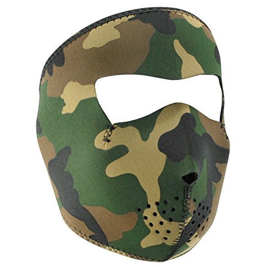 ZANheadgear Neoprene Face Mask (Woodland Camouflage)