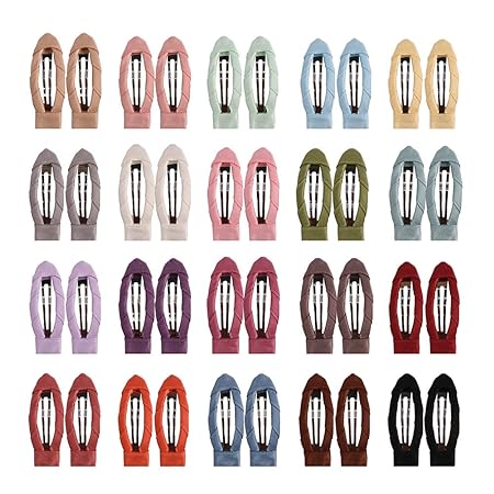 Baby 2" Snap Clips Barrettes for Toddler Girls Hair Accessories Infant Hair Pins 40pcs in Pairs Solid Colors Christmas Gift