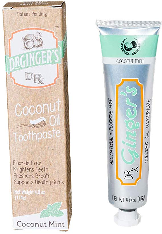 Dr. Gingers - Fluoride-Free Coconut Oil Toothpaste Coconut Mint - 4 oz.