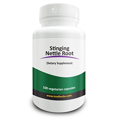 Real Herbs Stinging Nettle Root Extract 750mg (1 percent Silica) Promotes Prostate and Urinary Tract Health, Potent Antioxidant and Increases Testosterone 100 Vegetarian Capsules