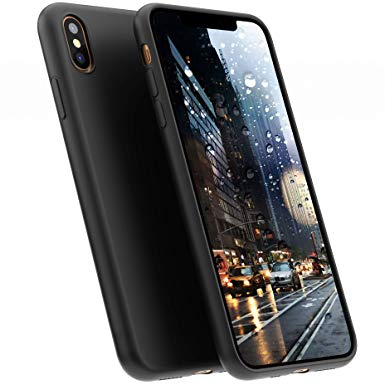 A BETTER MINIMALIST CASE for iPhone XS, Moduro Ultra Thin [1.5mm] Slim Fit Flexible Soft TPU Case for iPhone XS (Matte Black)
