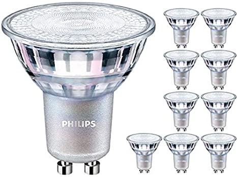 10 Pack - Philips CorePro LED Spot 5W (50W) Dimmable GU10 Lamp 4000k Cool White 380 Lumen 15000 Hours 36° Beam