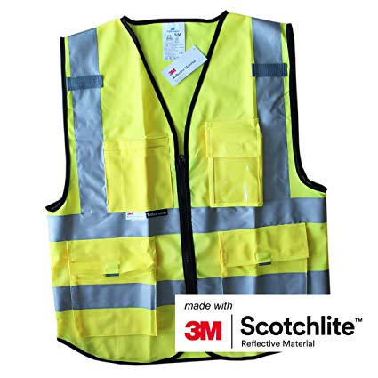 Salzmann 3M Multi Pocket Safety Vest Meets ANSI/ISEA107, 2XL/3XL ; New Size Chart from Dec.2017
