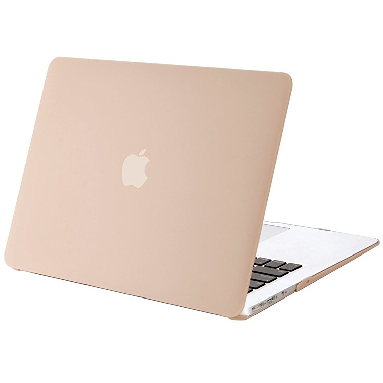 Mosiso Plastic Hard Case Cover for MacBook Air 13 Inch (Models: A1369 and A1466), Camel