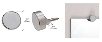 CRL Brushed Nickel Round Mirror Clips - Set