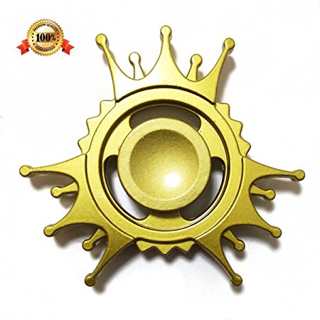 Fidget Spinner Toy Stress Reducer Ceramic Bearing - Perfect For ADD, ADHD, Anxiety, and Autism Adult Children,CAN CHANGE COUNTENANCE,Come with Iron Gift Box (Crown)