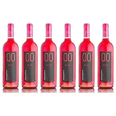 Princess Alternativa Rosato Dry Rose Alcohol-Free 0.0% Non-Alcoholic For New and Expecting Mothers From Italy (750ml, 6 Bottles)
