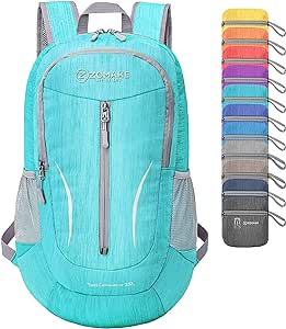 ZOMAKE Foldable Backpack Lightweight 25L - Packable Small Backpacks Water Resistant,Hiking Backpack for Outdoor Travel Walking,Camping