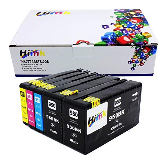HIINK 5 Pack 950xl 951xl ink cartridge For HP OfficeJet Pro 8600 8100 8610 8620 8660 8630 8640 8615 8625 251DW 276DW 271DW printers