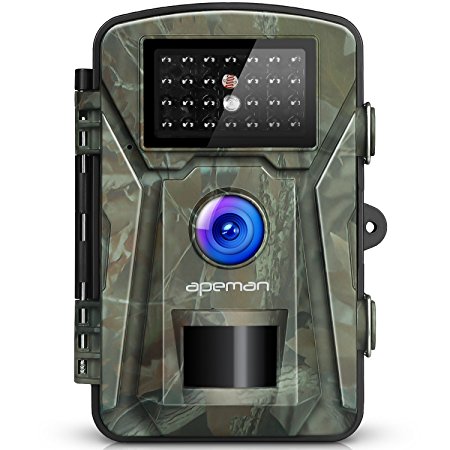 【Upgraded】APEMAN Trail Camera 12MP 1080P 2.4" LCD Game&Hunting Camera with 940nm Upgrading IR LEDs Night Vision up to 65ft/20m IP66 Spray Water Protected Design