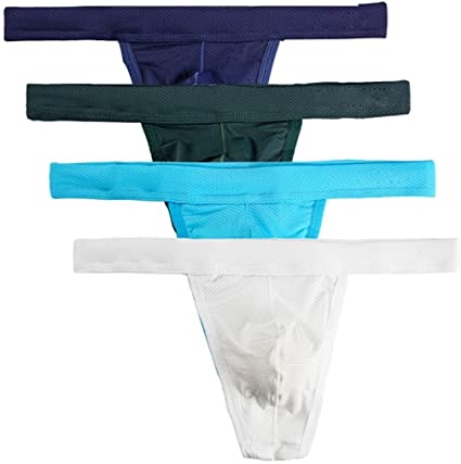 CSMARTE Mens Underwear Micro Mesh Stretch Thong T-Back Sexy Brief