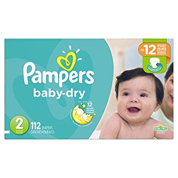 Pampers  Cruisers Baby Dry Diapers, Size 2, 112 Count