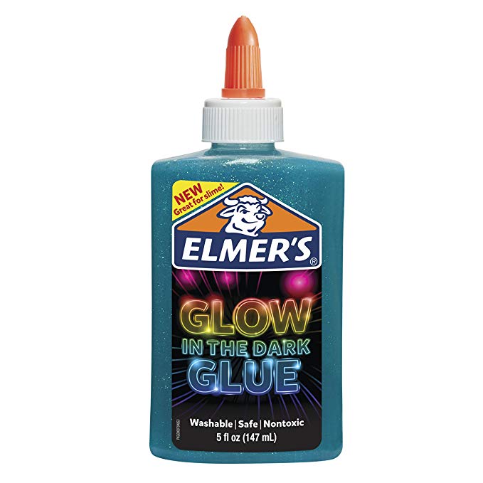 Elmer's Glow-in-the-Dark Liquid Glue, Washable, Blue, 5 Ounces, Great for Making Slime