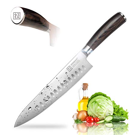 Chef Knife,Kitchen Knife-8/8.5inch German High Carbon Stainless Steel with Ergonomics Handle,Sharp Knives,Wear Resistant, Anti Corrosion,Best Choice for Kitchen and Home by SUNNECKO